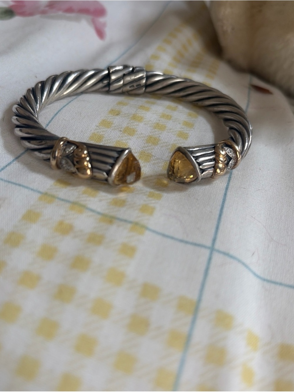 Samuel Benham BJC 925 citrine gemstone bracelet